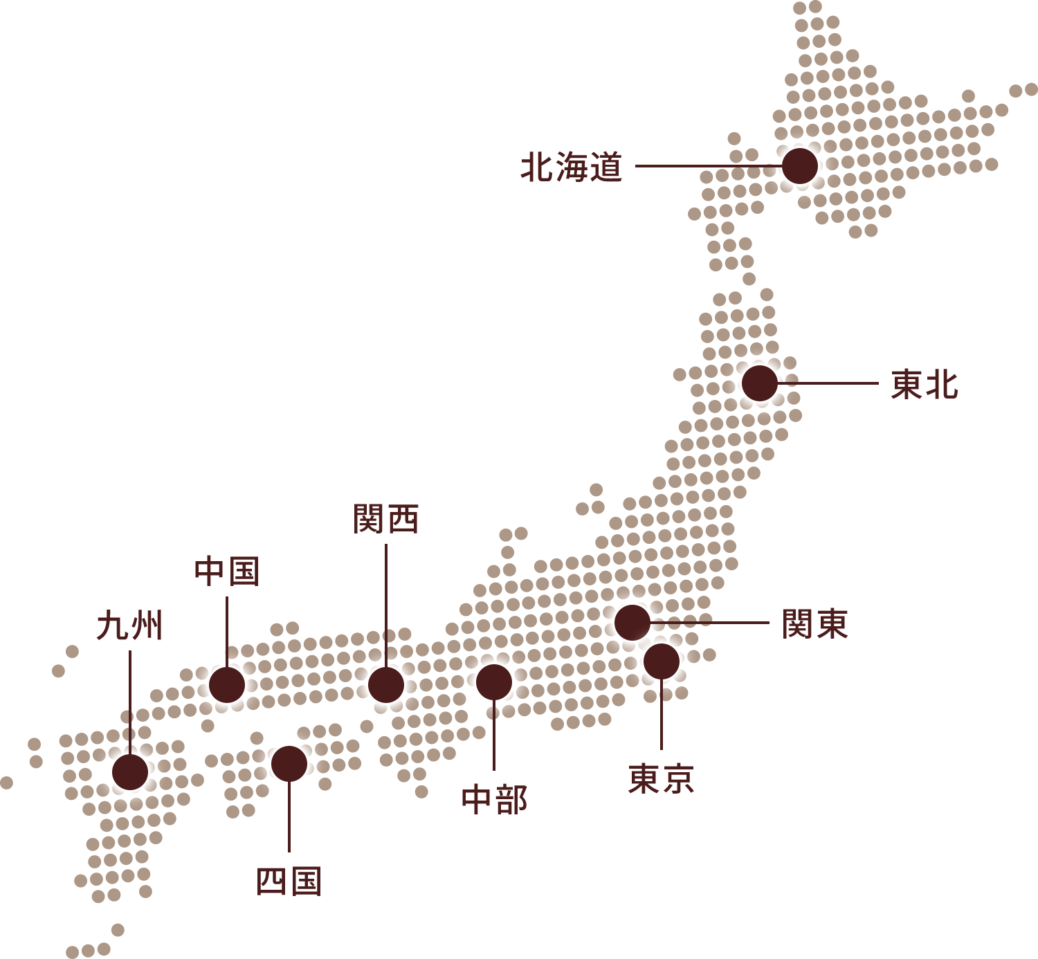 ご希望の地域を クリックしてください。