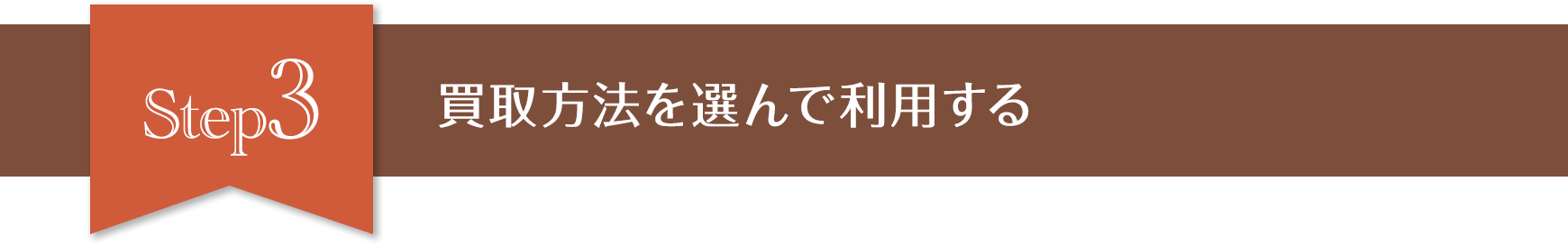 Step3 買取方法を選んで利用する