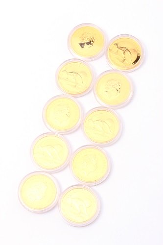 24金(純金) オーストラリア カンガルー金貨 10枚 総重量311.0g