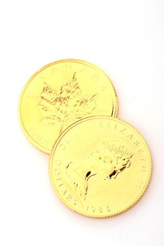 24金(K24・純金) メイプルリーフ金貨2枚 15.5g