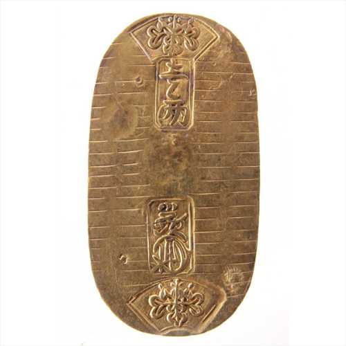 文政小判 H6×W3.1cm 13.1g 刻印「文・坂・東」