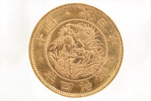 明治四年旧十圓金貨 D2.9cm 16.61g