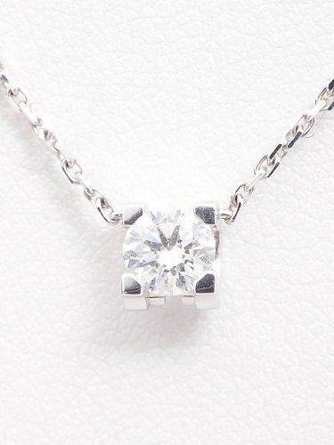 カルティエ(Cartier) C ドゥ カルティエ ネックレス K18WG 0.31ct