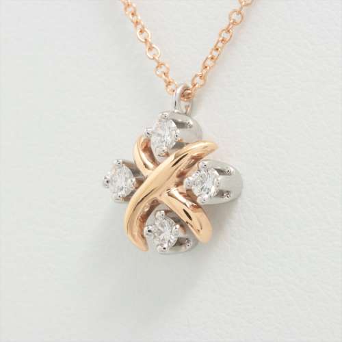 ティファニー ジーン シュランバーゼー リン ダイヤモンド ネックレス 750(YG)×Pt950 ＡＢランク