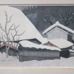 斉藤 清　作　版画「雪の八瀬 ～京都～」