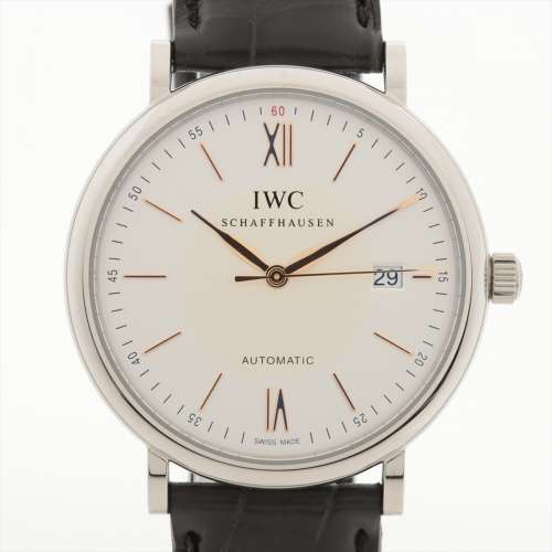 IWC IW356517 SS×革 AT シルバー文字盤