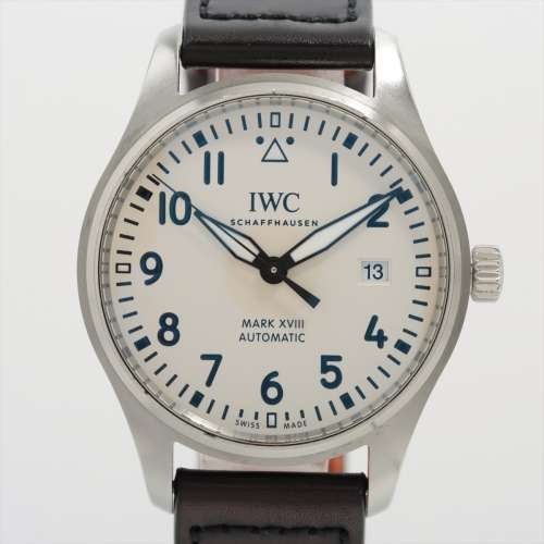 IWC パイロットウォッチ マークⅩⅧ IW327012 SS×革 AT 白文字盤 ＡＢランク