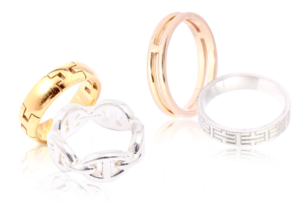 エルメスのリングから、代表的な結婚指輪をご紹介