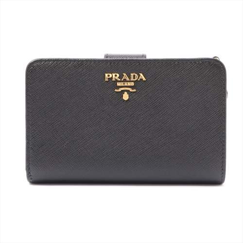 プラダ サフィアーノメタル 1ML225 レザー 財布 ブラック