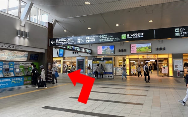 JR岡山駅 在来線(中央口)からの道順1