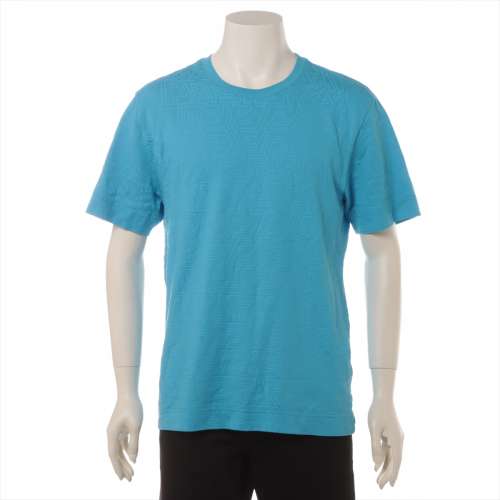フェンディ FFロゴ コットン Tシャツ 20年 XS ブルー ＡＢランク