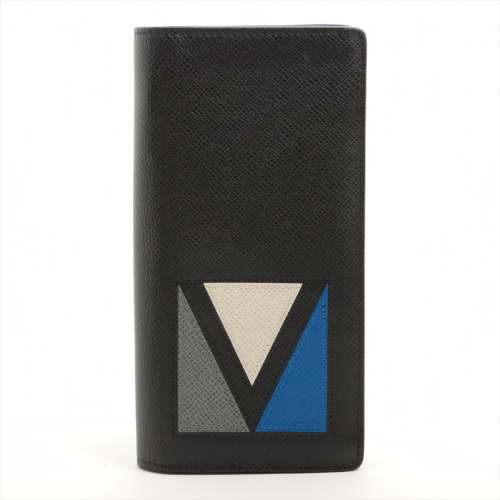ヴィトン タイガ ポルトフォイユ･ブラザ 型番 財布 ブルー×ブラック ＡＢランク