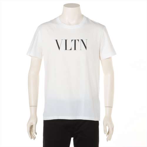 ヴァレンティノ VLTNロゴ コットン Tシャツ S ホワイト ＡＢランク