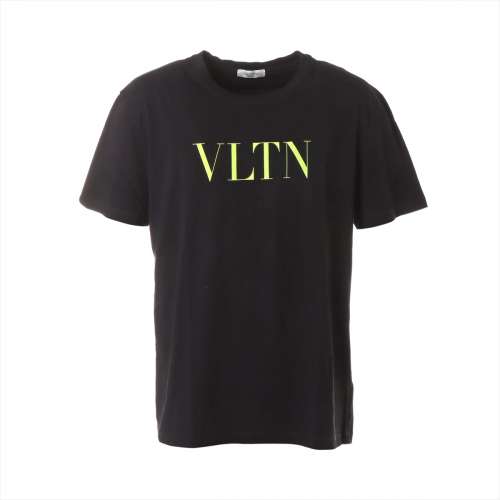 ヴァレンティノ VLTNロゴ コットン Tシャツ XL ブラック×イエロー ＡＢランク
