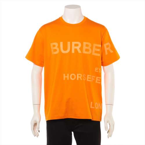 バーバリー ホースフェリー コットン×ポリウレタン Tシャツ ティッシ期 XS オレンジ ＡＢランク
