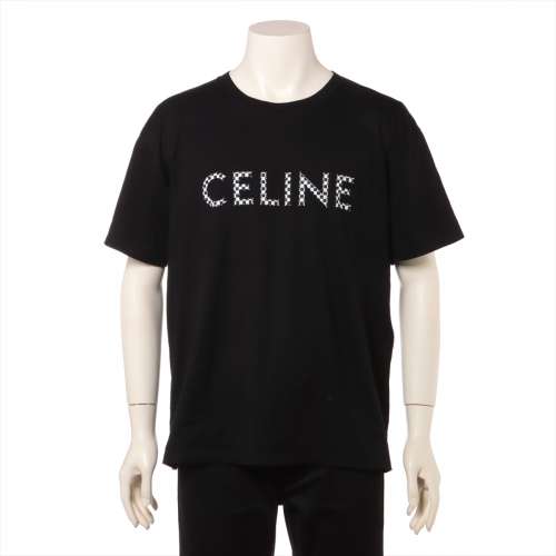 セリーヌ コットン Tシャツ 21AW M ブラック ＡＢランク