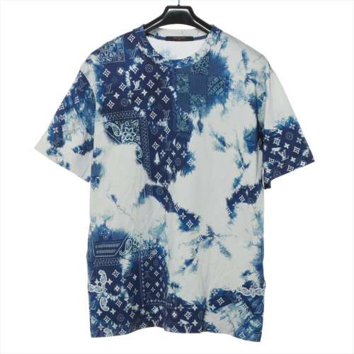 ヴィトン コットン Tシャツ 22AW XL ブルー×ホワイト ＡＢランク