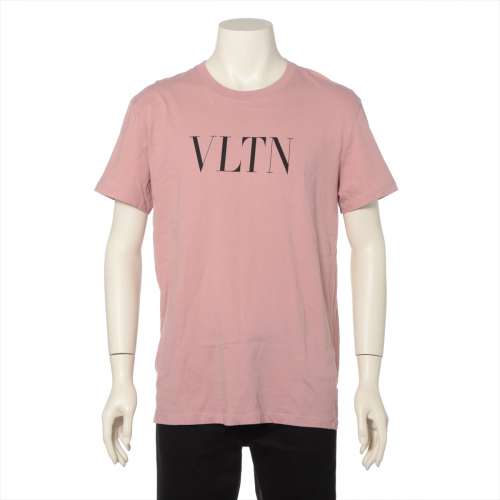 ヴァレンティノ VLTNロゴ コットン Tシャツ M ピンク ＡＢランク