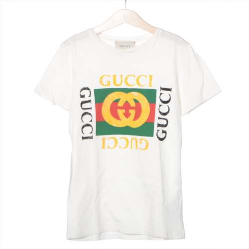 グッチ インターロッキングG コットン Tシャツ 10 ホワイト ＡＢランク
