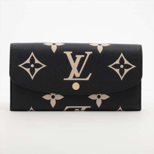 ヴィトン バイカラー モノグラム アンプラント ポルトフォイユ･エミリー 型番 財布 ノワール ＳＡランク