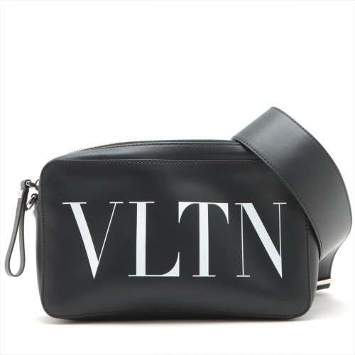 ヴァレンティノ VLTN レザー ショルダーバッグ ブラック ＡＢランク