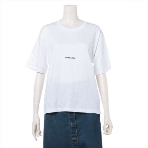 サンローランパリ コットン Tシャツ 20年 S ホワイト ＡＢランク