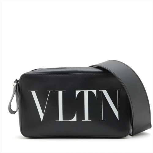 ヴァレンティノ VLTN レザー ショルダーバッグ ブラック ＡＢランク