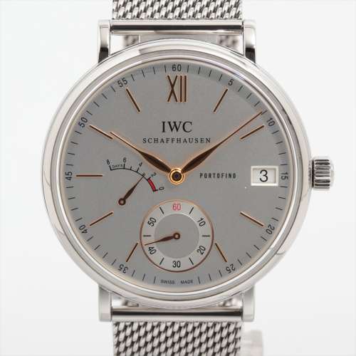 IWC ポートフィノ ハンドワインド 8DAYS IW510103 SS 手巻き シルバー文字盤 Ａランク