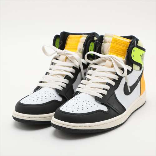 ナイキ AIR JORDAN 1 RETRO HIGH OG レザー×ファブリック ハイカットスニーカー 21AW 27cm マルチカラー Ａランク