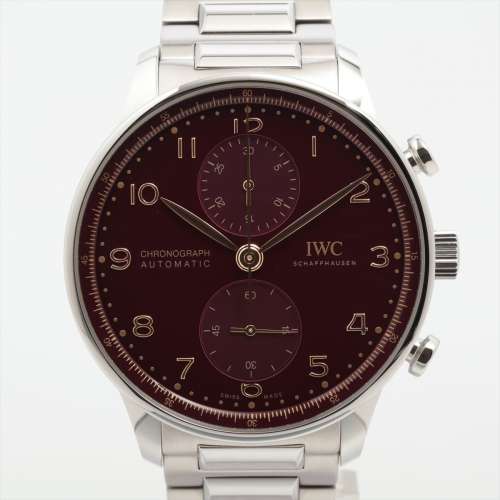 IWC ポルトギーゼ クロノグラフ イヤー オブ ザ ドラゴン IW371629 SS AT 赤文字盤 Ａランク