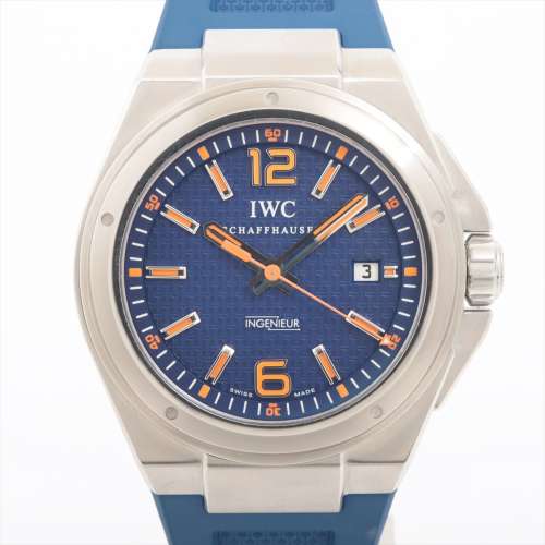 IWC インヂュニア オートマチック ミッションアース IW323603 SS×ラバー AT 青文字盤 ＡＢランク