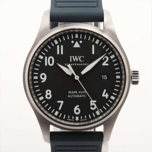 IWC パイロットウォッチ マークXVIII IW327015 SS×ラバー AT 黒文字盤 ＡＢランク