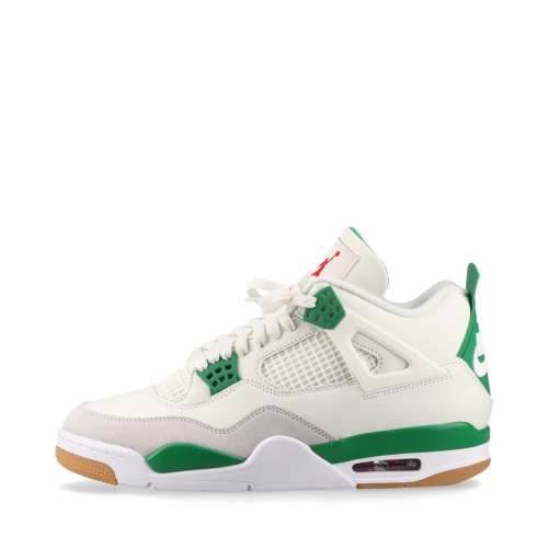 ナイキ AIR JORDAN 4 RETRO SP レザー×スエード スニーカー 27cm ホワイト×グリーン Ａランク