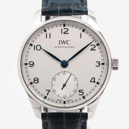 IWC ポルトギーゼ オートマティック 40 IW358304 SS×革 AT シルバー文字盤 ＡＢランク