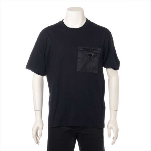 プラダ トライアングルロゴ コットン Tシャツ 22SS L ブラック ＡＢランク