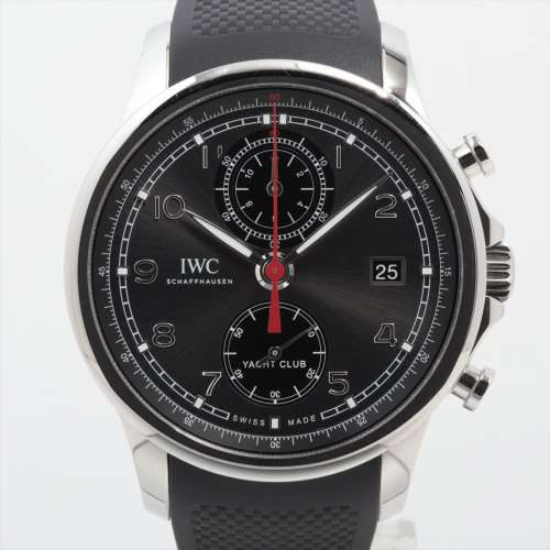 IWC ポルトギーゼ ヨットクラブ IW390503 SS×ラバー AT 黒文字盤 ＡＢランク