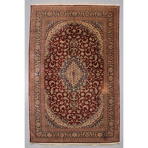 クム産 ペルシャ絨毯 シルク 298×200.8cm