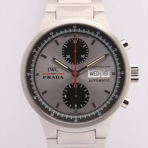 IWC for プラダ GST クロノグラフ IW370802 SS AT シルバー文字盤