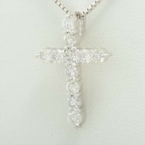 【超希少品】十字架にダイヤのネックレスq