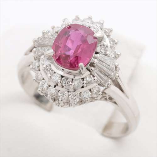 ルビーの指輪 PT900 ダイヤモンド 平成デザイン-