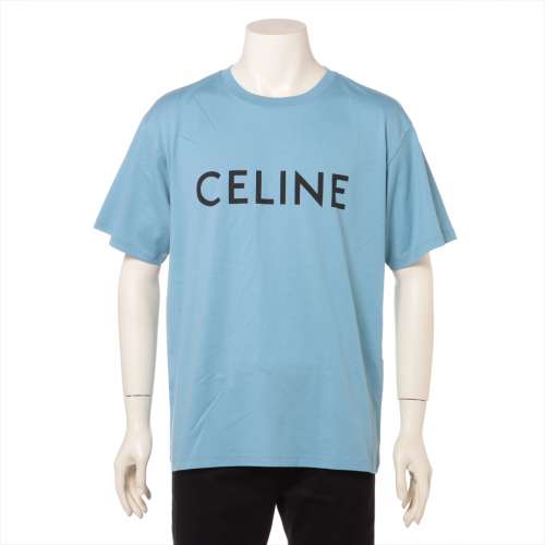 セリーヌ コットン Tシャツ S ブルー ＡＢランク